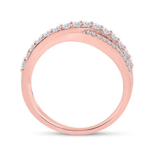 Load image into Gallery viewer, Radiant Rose Gold Diamond Band - 1/2 Cttw - Alternate view 2 from Splendid Jewellery