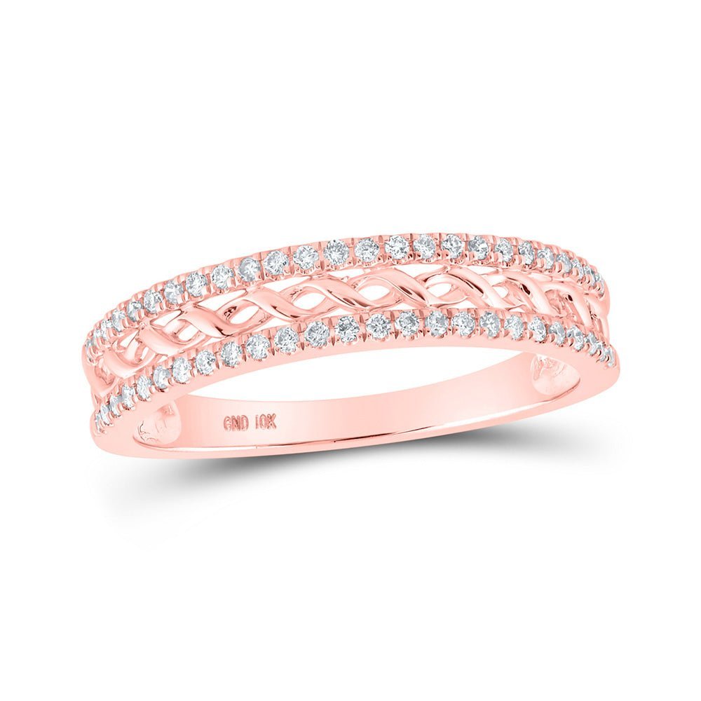 Radiant Rose Gold Diamond Band: 1/5 Cttw of Elegance and Brilliance - Splendid Jewellery
