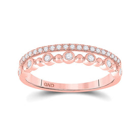 Radiant Rose Gold Diamond Band: A Captivating Masterpiece of Elegance - Alternate view 1 from Splendid Jewellery