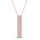 Radiant Rose Gold Diamond Bar Necklace: A Captivating Masterpiece of Elegance - Splendid Jewellery