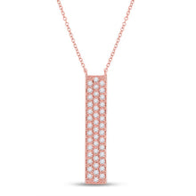 Load image into Gallery viewer, Radiant Rose Gold Diamond Bar Necklace: A Captivating Masterpiece of Elegance - Splendid Jewellery