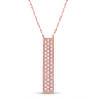 Radiant Rose Gold Diamond Bar Necklace: A Captivating Masterpiece of Elegance - Splendid Jewellery