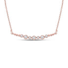 Radiant Rose Gold Diamond Bar Necklace: A Dazzling Masterpiece of Elegance - Splendid Jewellery