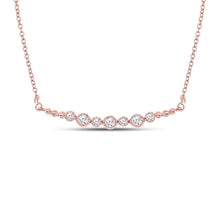 Load image into Gallery viewer, Radiant Rose Gold Diamond Bar Necklace: A Dazzling Masterpiece of Elegance - Splendid Jewellery