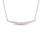 Radiant Rose Gold Diamond Bar Necklace: A Dazzling Masterpiece of Elegance - Splendid Jewellery