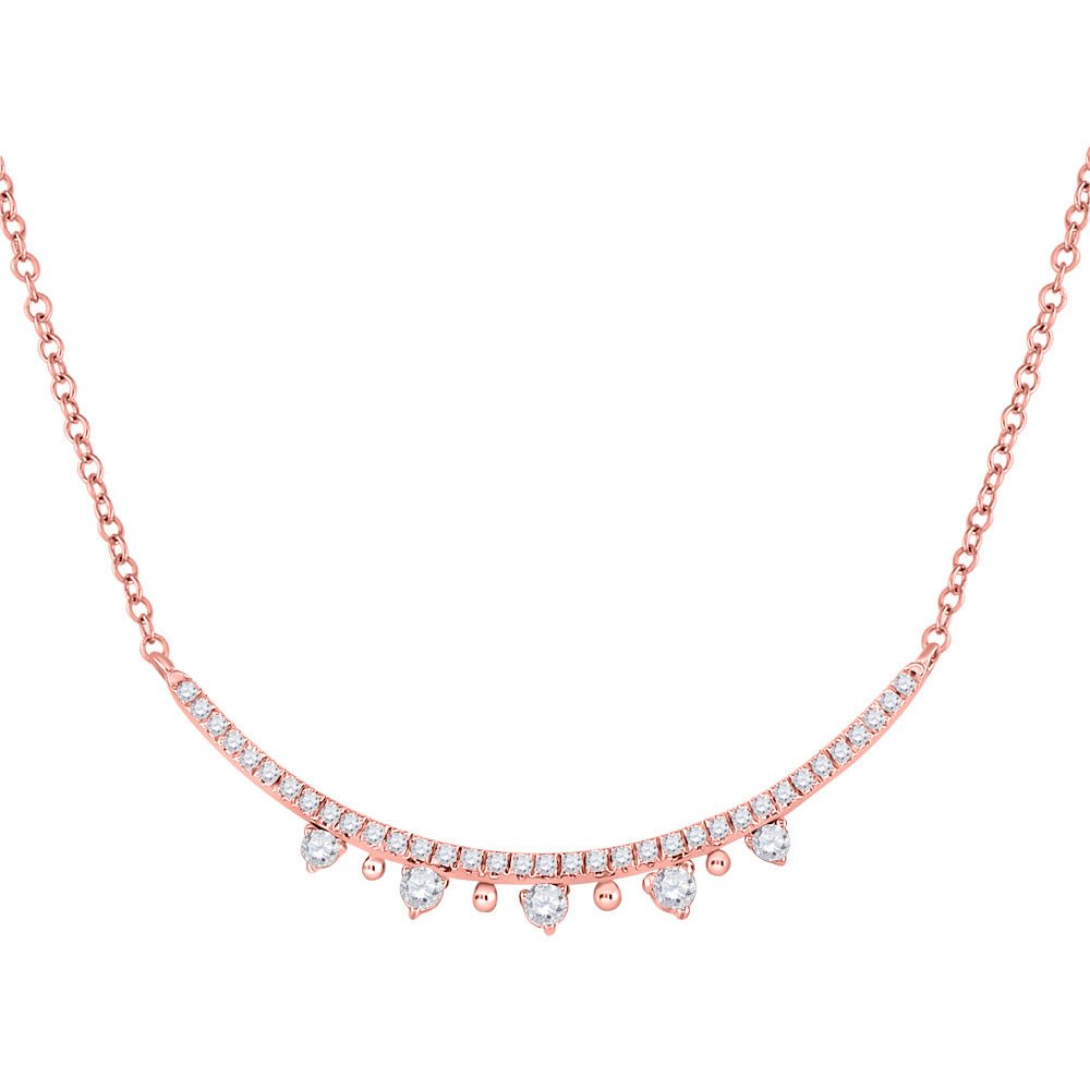 Radiant Rose Gold Diamond Bar Necklace: A Timeless Symbol of Elegance and Love - Splendid Jewellery
