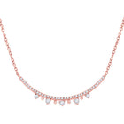 Radiant Rose Gold Diamond Bar Necklace: A Timeless Symbol of Elegance and Love - Splendid Jewellery