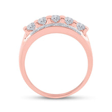 Load image into Gallery viewer, Radiant Rose Gold Diamond Channel Set Men's Wedding Band - 2 Cttw - Splendid Jewellery