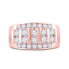 Radiant Rose Gold Diamond Channel Set Men's Wedding Band - 2 Cttw - Splendid Jewellery