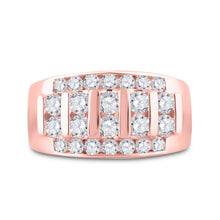 Load image into Gallery viewer, Radiant Rose Gold Diamond Channel Set Men's Wedding Band - 2 Cttw - Splendid Jewellery