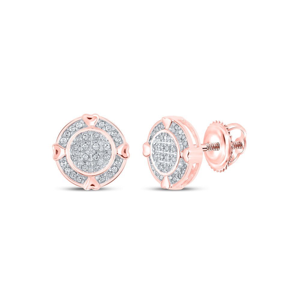 Radiant Rose Gold Diamond Circle Earrings - Splendid Jewellery