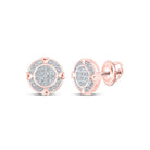 Radiant Rose Gold Diamond Circle Earrings - Splendid Jewellery