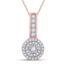 Load image into Gallery viewer, Radiant Rose Gold Diamond Circle Pendant - Splendid Jewellery