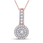 Radiant Rose Gold Diamond Circle Pendant - Splendid Jewellery