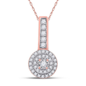 Radiant Rose Gold Diamond Circle Pendant - Splendid Jewellery