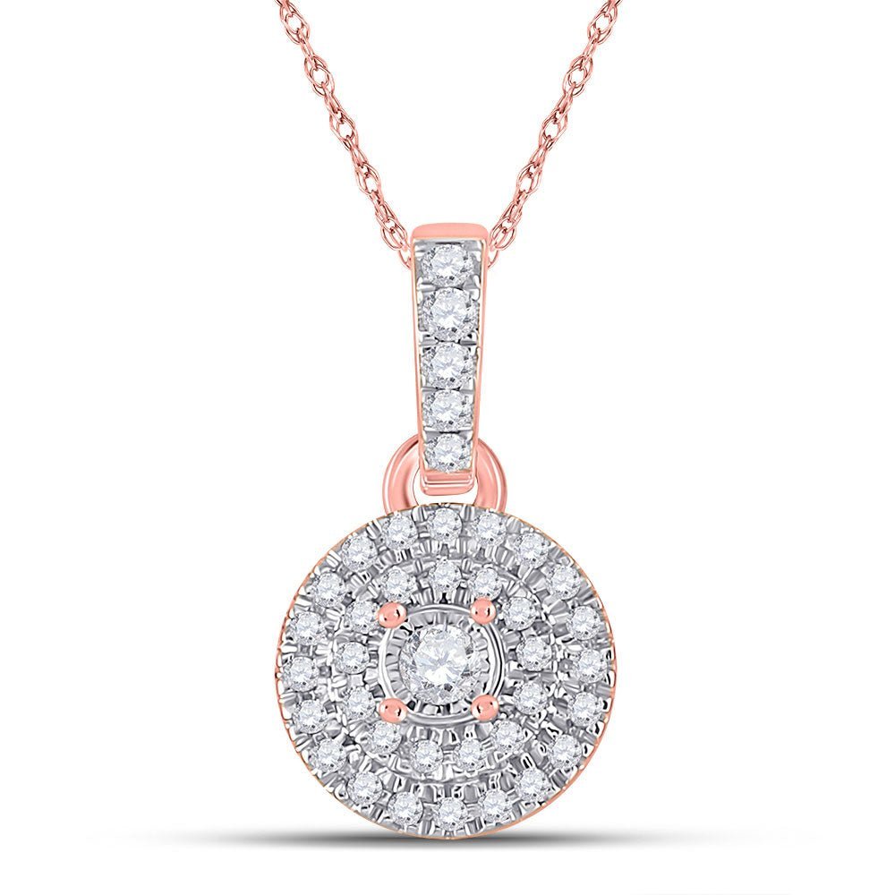 Radiant Rose Gold Diamond Circle Pendant: A Timeless Symbol of Love and Elegance - Splendid Jewellery