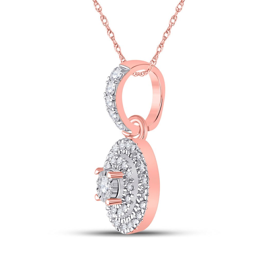 Radiant Rose Gold Diamond Circle Pendant: A Timeless Symbol of Love and Elegance - Splendid Jewellery