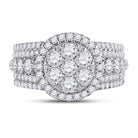 Radiant Rose Gold Diamond Cluster Bridal Wedding Ring - Splendid Jewellery