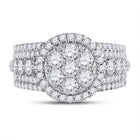 Radiant Rose Gold Diamond Cluster Bridal Wedding Ring - Splendid Jewellery