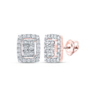 Radiant Rose Gold Diamond Cluster Earrings - Splendid Jewellery