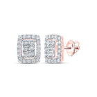 Radiant Rose Gold Diamond Cluster Earrings - Splendid Jewellery