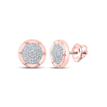 Load image into Gallery viewer, Radiant Rose Gold Diamond Cluster Earrings: A Dazzling Touch of Elegance - Splendid Jewellery