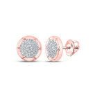 Radiant Rose Gold Diamond Cluster Earrings: A Dazzling Touch of Elegance - Splendid Jewellery