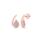 Radiant Rose Gold Diamond Cluster Earrings - Captivating Brilliance in 10kt Gold - Splendid Jewellery