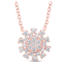 Load image into Gallery viewer, Radiant Rose Gold Diamond Cluster Necklace - Splendid Jewellery
