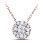 Radiant Rose Gold Diamond Cluster Pendant - 1/4 Carat Total Weight - Splendid Jewellery