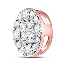 Load image into Gallery viewer, Radiant Rose Gold Diamond Cluster Pendant - 1/4 Carat Total Weight - Splendid Jewellery