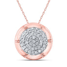 Radiant Rose Gold Diamond Cluster Pendant: A Captivating Masterpiece by Splendid Jewellery - Splendid Jewellery