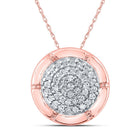 Radiant Rose Gold Diamond Cluster Pendant: A Captivating Masterpiece by Splendid Jewellery - Splendid Jewellery
