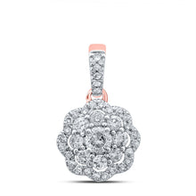 Load image into Gallery viewer, Radiant Rose Gold Diamond Cluster Pendant: A Captivating Symbol of Elegance and Romance - Splendid Jewellery