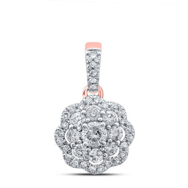 Radiant Rose Gold Diamond Cluster Pendant: A Captivating Symbol of Elegance and Romance - Splendid Jewellery