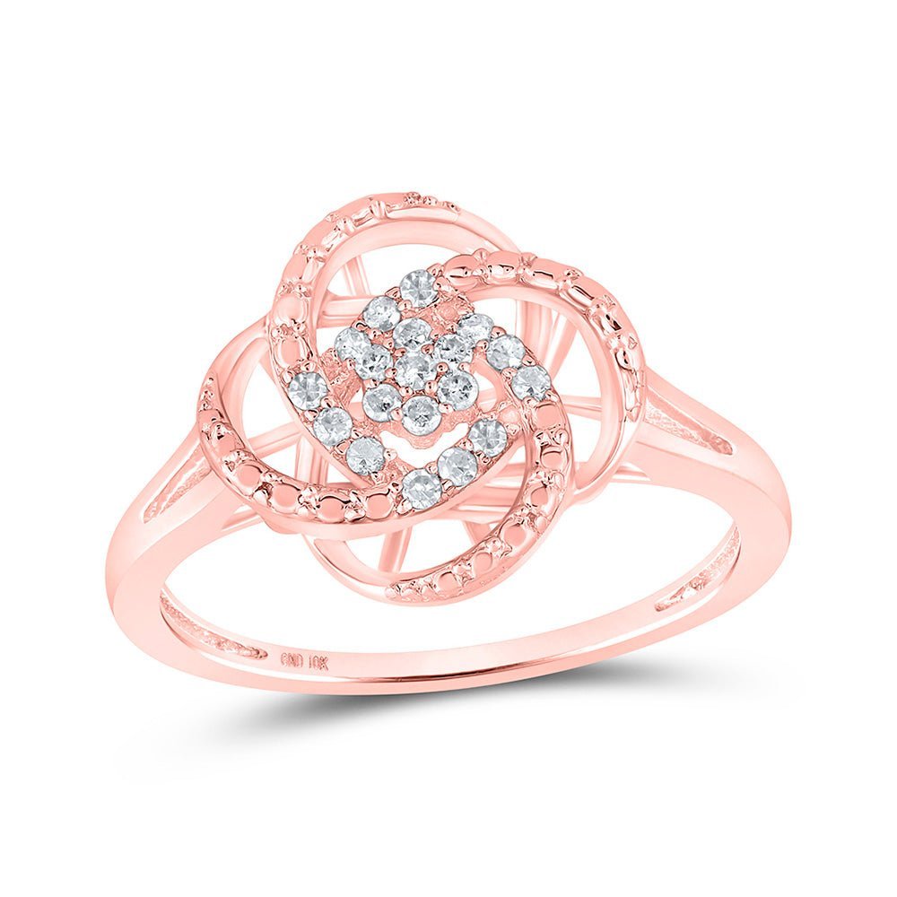 Radiant Rose Gold Diamond Cluster Ring - Splendid Jewellery
