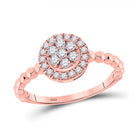 Radiant Rose Gold Diamond Cluster Ring - A Captivating Splendor - Splendid Jewellery