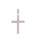 Radiant Rose Gold Diamond Cross Pendant - Splendid Jewellery