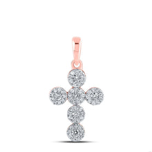 Load image into Gallery viewer, Radiant Rose Gold Diamond Cross Pendant: A Captivating Symbol of Elegance and Faith - Splendid Jewellery