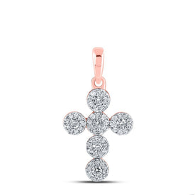 Radiant Rose Gold Diamond Cross Pendant: A Captivating Symbol of Elegance and Faith - Splendid Jewellery