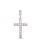 Radiant Rose Gold Diamond Cross Pendant - A Captivating Symbol of Elegance and Faith - Splendid Jewellery