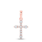 Radiant Rose Gold Diamond Cross Pendant: A Dazzling Symbol of Faith and Style - Splendid Jewellery