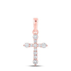 Radiant Rose Gold Diamond Cross Pendant: A Dazzling Symbol of Faith and Style - Splendid Jewellery
