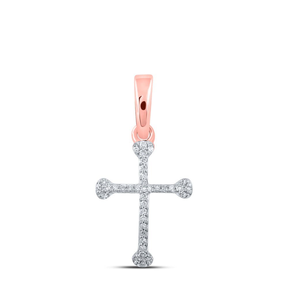 Radiant Rose Gold Diamond Cross Pendant: A Symbol of Elegance and Faith - Splendid Jewellery