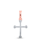 Radiant Rose Gold Diamond Cross Pendant: A Symbol of Elegance and Faith - Splendid Jewellery