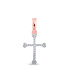 Radiant Rose Gold Diamond Cross Pendant: A Symbol of Elegance and Faith - Splendid Jewellery