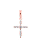 Radiant Rose Gold Diamond Cross Pendant: A Symbol of Elegance and Faith - Splendid Jewellery