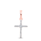 Radiant Rose Gold Diamond Cross Pendant: A Symbol of Faith and Love - Splendid Jewellery