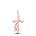 Radiant Rose Gold Diamond Cross Pendant: A Timeless Symbol of Elegance and Devotion - Splendid Jewellery