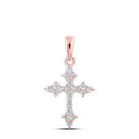 Radiant Rose Gold Diamond Cross Pendant: A Timeless Symbol of Elegance and Faith - Splendid Jewellery